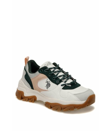 Tracky Beyaz Yeşil Pembe Kadın Outdoor Sneaker 101038455